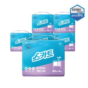 스카트 잘닦이는 세정티슈 80매 x 24개 03244