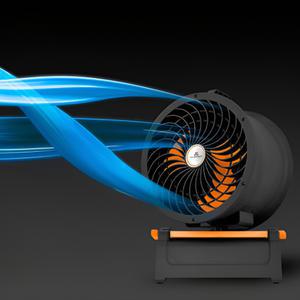 플라스틱 특수설계 3엽날개 신지남 8KG 회전형 공업용 써큘레이터 BLACK