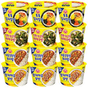 오뚜기 컵밥 3개씩 총 12개 (김치알밥+미역국밥+차돌강된장+참치마요)