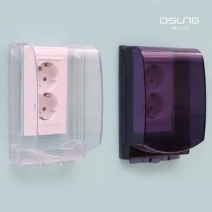 국산 콘센트 방수커버 무타공 타공겸용 화장실 욕실 주방커버 콘센트 덮개 가리개 외부 노출