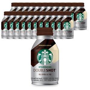 스벅 더블샷 에스프레소앤크림 275ml X 24캔 커피 음료