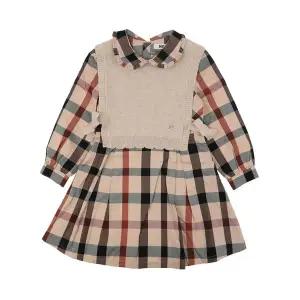 갤러리아 2024 가을 신상품 니트 레이어드 하우스 체크 원피스(DUF13NA56M_BG)