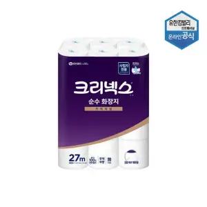 크리넥스 순수 화장지 27m 24롤 두루마리 3겹 4518063
