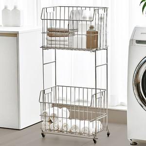 [로긴(login)]304 올스텐 이동식 세탁 빨래바구니 2단