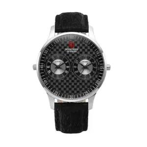 몽크로스 몽크로스 남성 가죽 손목 시계 MS17110M-BK