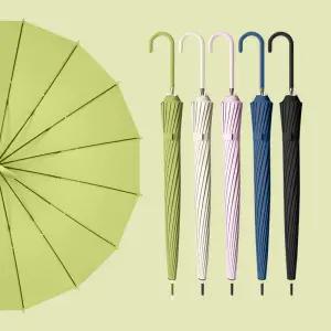 할인바이할인 [1+1] 감성가득 파스텔 가죽손잡이 16살대 튼튼 장우산 컬러5종