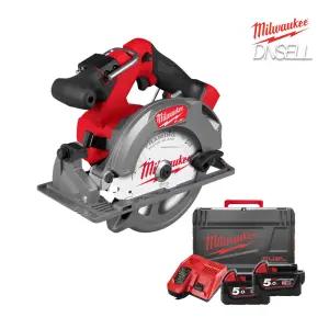 밀워키 M18 FCS552-502X 충전 원형톱 III 6.5인치 전동톱