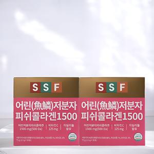 순수식품 어린 저분자피쉬콜라겐 1500 비타민C 2박스 (60포)