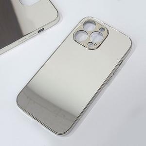 올실버 거울 미러 케이스 예쁜 힙한 심플 하드 애플 아이폰 12 13 14 15 16 프로 프로맥스 플러스 iphone