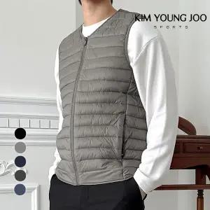 [김영주스포츠] 남성 웰론 경량 브이넥 베스트 패딩조끼 KRMV21