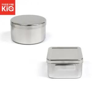 보존식용기 사각케이스 6P세트 (사각 원형 선택) 스텐 27종 어린이집 유치원 급식 보존식 단체식 보관용기