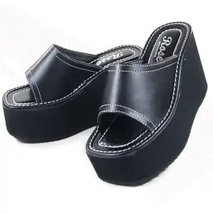 [뮤즈몰] FT13 / 10cm 가벼운통굽 여성슬리퍼/웨지힐/키높이/사무실/실내/높은굽/웨딩/여름/신발/구두