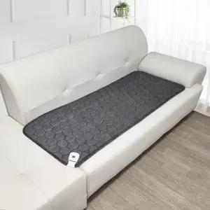 한일온열기 50x140CM 쇼파용 전기방석 NEW BLACK 3인용 온열 카본 탄소 미니 보온방석 워셔블 세탁가능 전자파안심