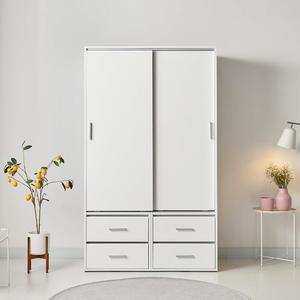 [코코미] 데이나 1200 서랍 키큰 자동댐핑도어 화이트 슬라이딩옷장