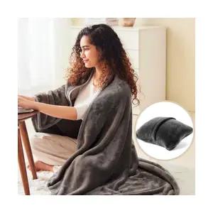 쿠션겸용 극세사 똑딱이 담요 3칼라 망토 무릎담요 캠핑 여행 항공 사무실 학생