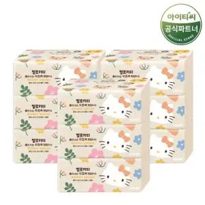 헬로키티 뽑아쓰는 3겹 무표백 팝업티슈(110매X3개입)3팩 총9개