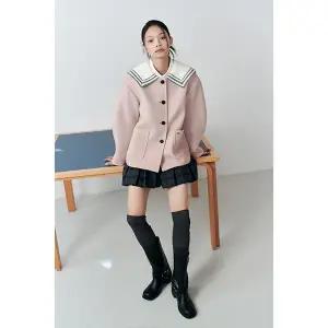 [LAP](광주신세계)탈착니트카라 볼륨소매코트 AQ4WTB64