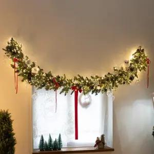 크리스마스 가랜드 벽장식 코니퍼 솔방울 180cm 소품 벽걸이 데코 행사 촬영 꾸미기 겨울 인테리어