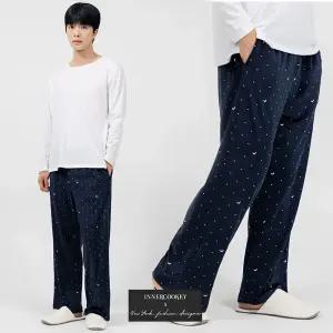 이너쿠키 남자 수면 바지 밍크 극세사 울트라 기모 겨울 잠옷 남성 파자마 MHP4851