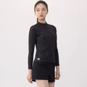 [아레나](대전신세계)여성 비치세트 소다 레저 집업 래쉬가드 세트 (A4BL1PS10BLK)(브라캡내장형)