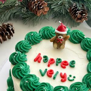 하피블리 귀여운 크리스마스 초 데코 케이크 꾸미기 소품 서프라이즈 파티 용품