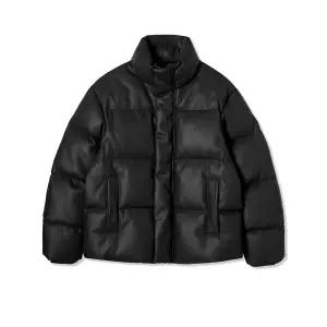 [롯데백화점]애드호크 남녀공용 인조가죽 숏 푸퍼 패딩 HABDO82