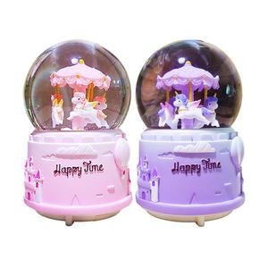 회전목마 미니어처 인테리어 스노우 워터볼 오르골 뮤직박스
