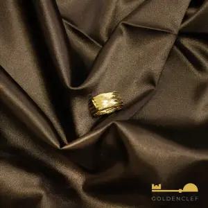 [골든클레프] 18K 10mm 돔형 메쉬 반지