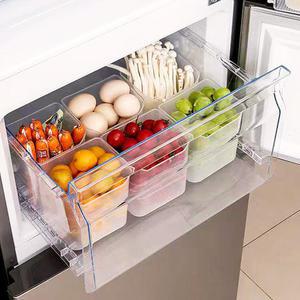 (2개입)깔끔 냉장고 정리템 식품 분류 투명 케이스 [타임]