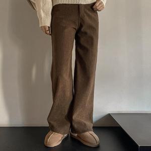 [시크릿라벨] [히터바지/3단기장/융기모]코듀로이 와이드 팬츠