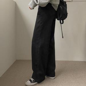 [시크릿라벨] 기모세미와이드코튼팬츠