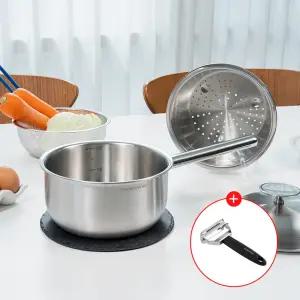 [롯데 단독 사은품 증정]  304STS 올인원 스마트쿠커 이유식 작은 냄비 18cm