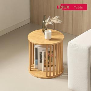 [ENEX]루시 빗살 1단 원목 협탁 사이드테이블