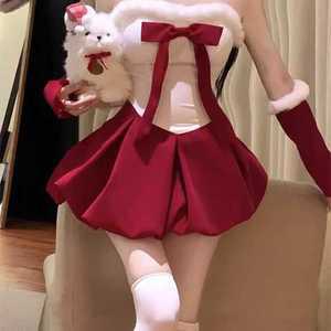 섹시 크리스마스 의상 원피스 코스프레 여자 이벤트 파티 산타복 제품