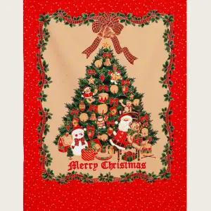 Mayard 해피크리스마스 패브릭포스터 트리 포스터 크리스마스