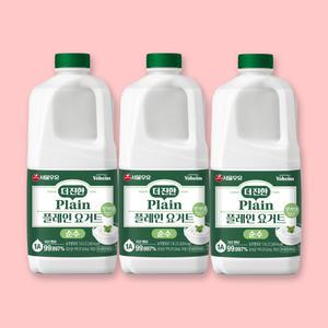 서울우유 더진한 플레인요거트 순수무가당1800ml 3개 토핑 그릭요거트 만들기