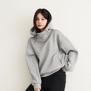 [피핀샵][패턴퀸 GOLF] 마이크로 플리스 하이넥 돗드 부클 후드탑 111887