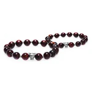 천연원석 실버925 홍옥 재규어 실버 팔찌/밴딩/아이템/수작업/캐주얼/옥팔찌/행운/소원/패션/스타일