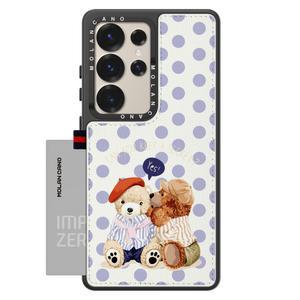 모란카노 갤럭시 S25 울트라 시크릿 포켓 가죽 카드 수납 디자인 테디 플러스 케이스