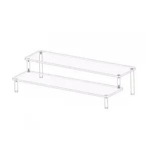 아크릴 진열장 피규어 보관함 2단 30cm 40cm 택1/진열대 거치대 전시대 선반 소형 장식 미니 받침대 레고