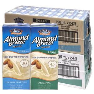 아몬드브리즈 오리지널  언스위트 190ml x 48팩 아몬드유