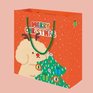 크리스마스 뭉치 쇼핑백 10개 세트 1P 선물 종이 가방