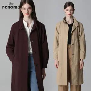 레노마 하이넥 벨티드 싱글 트렌치코트