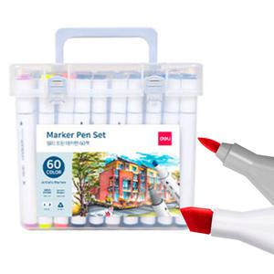 델리 삼각 트윈 스케치마카 60색 마카펜 미술 디자인