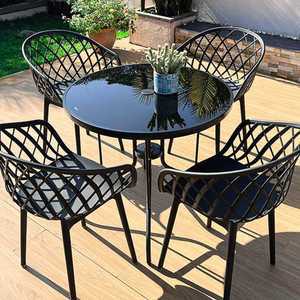 철제 야외 테이블 의자 세트 테라스 발코니 카페 정원