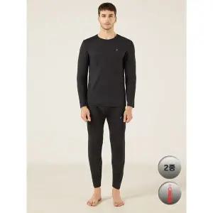 [제임스딘]남성 데일리 피치 기모 내의 상하세트 블랙_P376843266