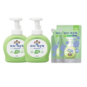 아이깨끗해 핸드워시 용기, 청포도, 490ml, 2개 + 리필 ,청포도, 450ml, 2개