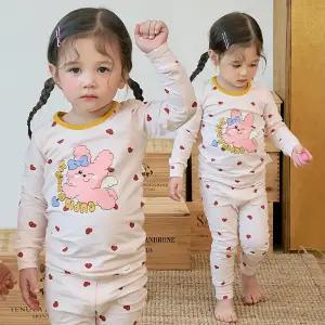 큐피드 싱글스판내의 유아 아동 실내복 잠옷 아기내복 상하의세트
