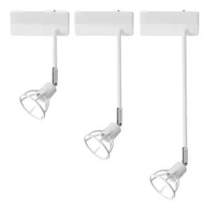 LED MR16 회전 파이프 닥스 레일 조명 100 200 300 화이트 블랙