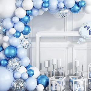 스카이화이트 환갑 풍선 포토존 아치 웨딩 화환 기념일 행사 파티 꾸미기 세트 장식 공주
